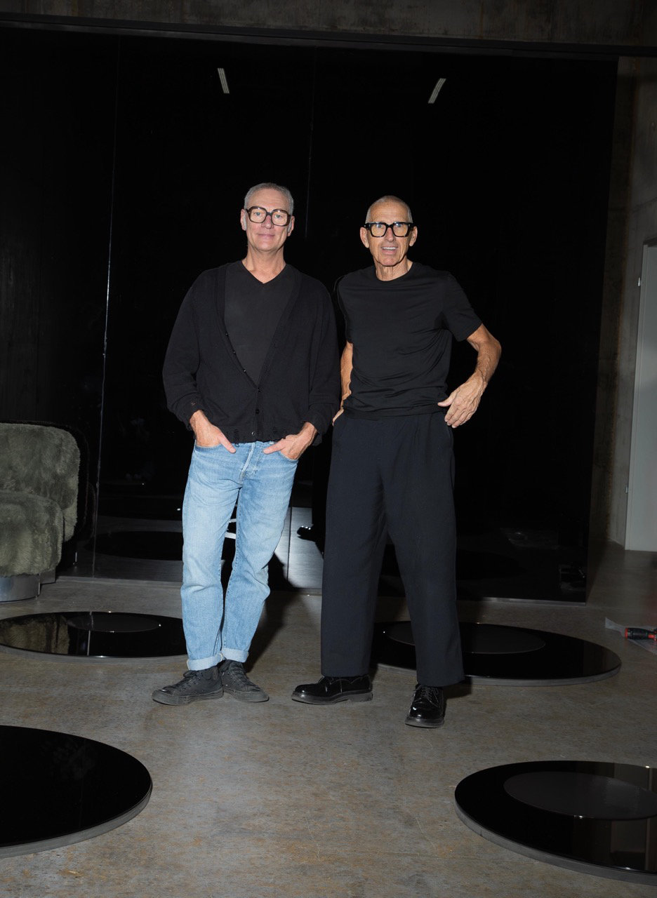 Patrick L'hoste (pulpo CEO) und Xaver Sedelmeier (X Bench, X Table und X Mirror Designer)